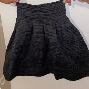 Black peplum skirt